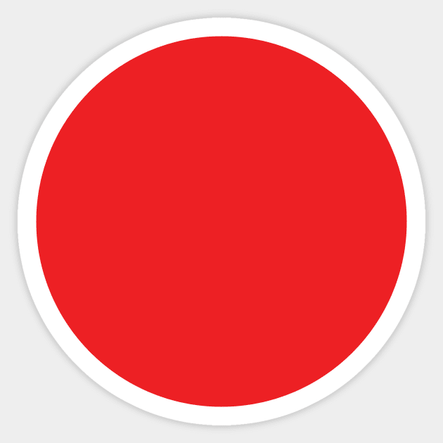 Minimalist Red Point Sticker by redguaranastudio